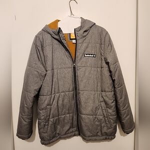 Timberland Hooded Quilted Insulated Fleece Lined Full Zip Jacket Youth XLarge